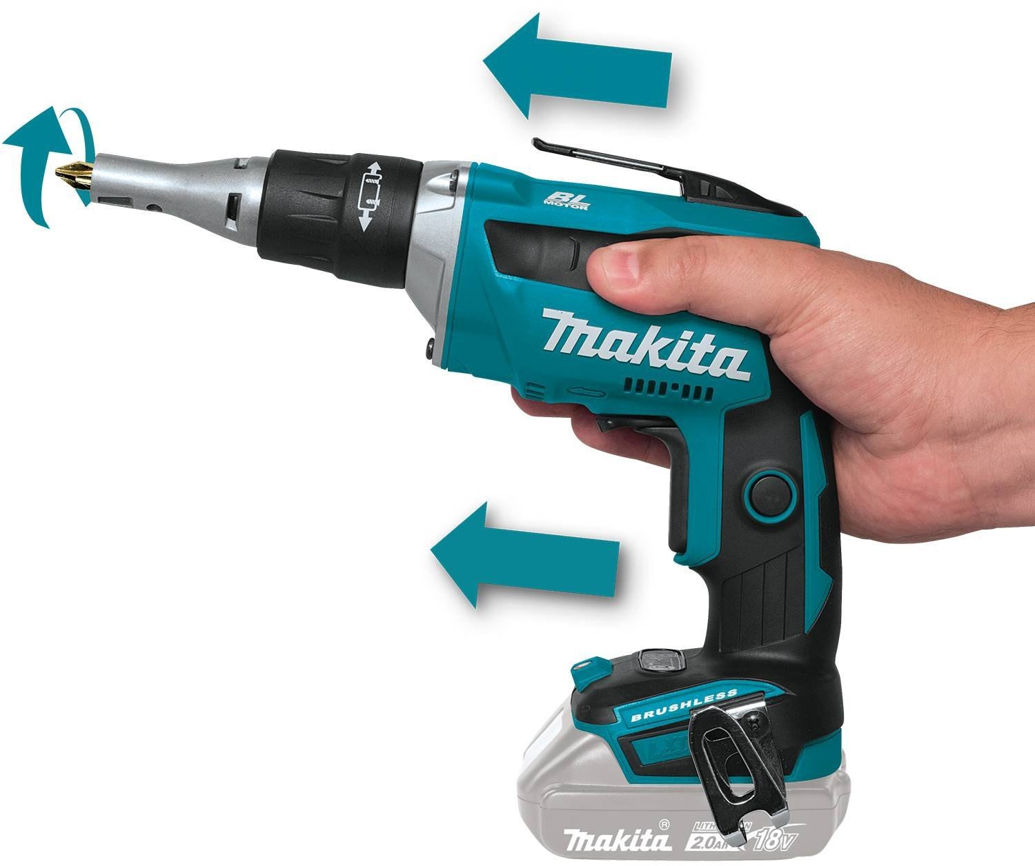 Makita XSF04Z 18V LXT Lithium-Ion Brushless Cordless 2,500 RPM Drywall Screwdriver, Tool Only