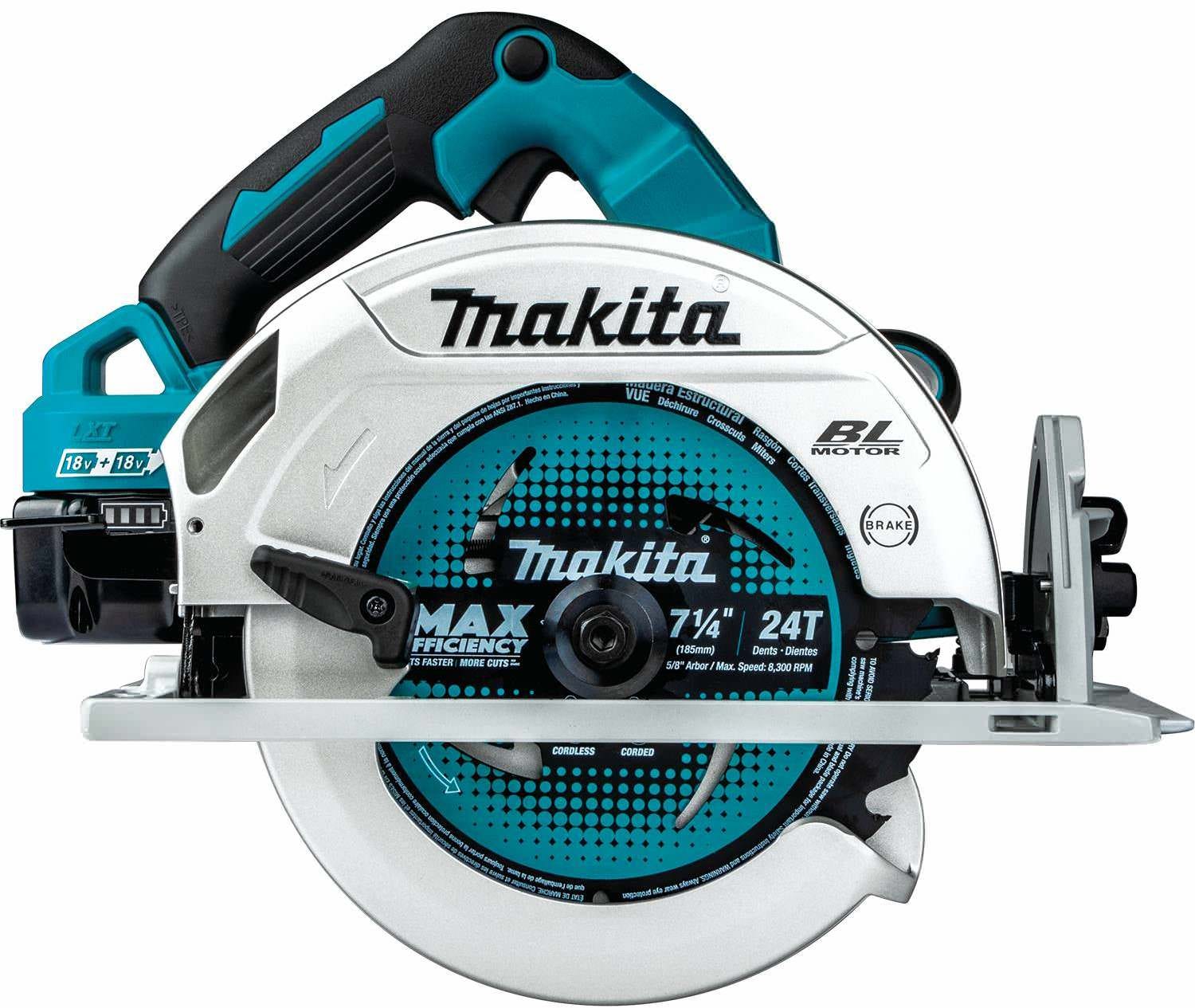 Makita XSH07PTU 36V (18V X2) LXT Brushless 7-1/4" Circular Saw Kit, AWS Capable (5.0Ah)