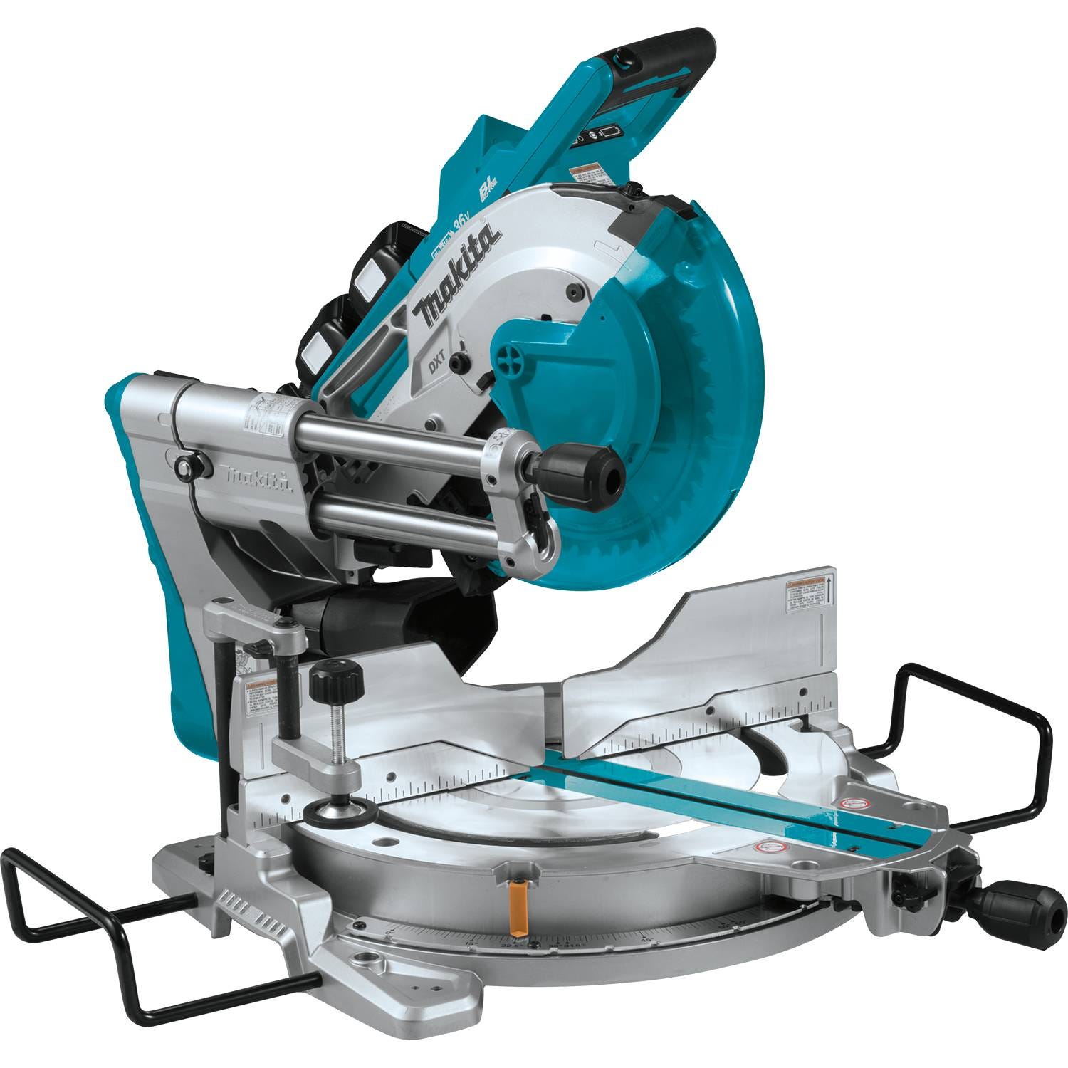 Makita XSL04PTU 36V (18V X2) LXT Brushless 10" Dual-Bevel Sliding Compound Miter Saw Kit, AWS and Laser (5.0Ah)