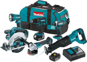 Makita XT610 18V LXT Lithium-Ion Cordless 6-Pc. Combo Kit (3.0Ah)