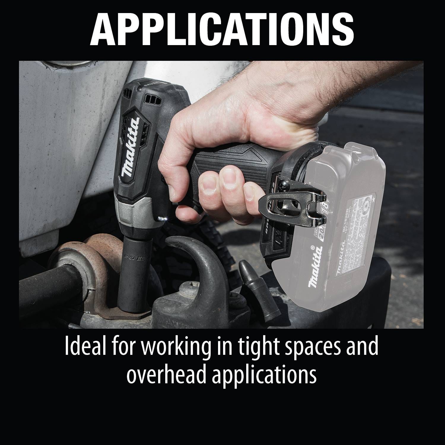 Makita XWT12ZB 18V LXT Lithium-Ion Sub-Compact Brushless Cordless 3/8" Sq. Drive Impact Wrench, Tool Only