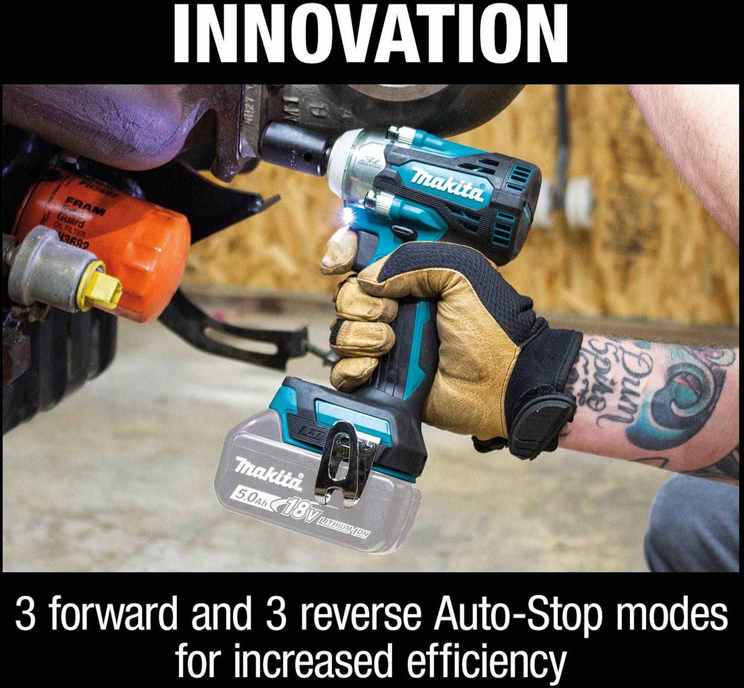 Makita XWT15Z 18V LXT Lithium-Ion Brushless Cordless 4-Speed 1/2" Sq. Drive Impact Wrench w/ Detent Anvil, Tool Only