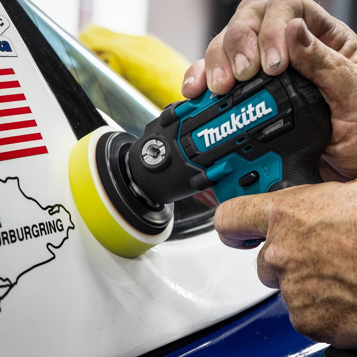 Makita 191N90-9 3" Hook and Loop Foam Polishing Pad, Yellow