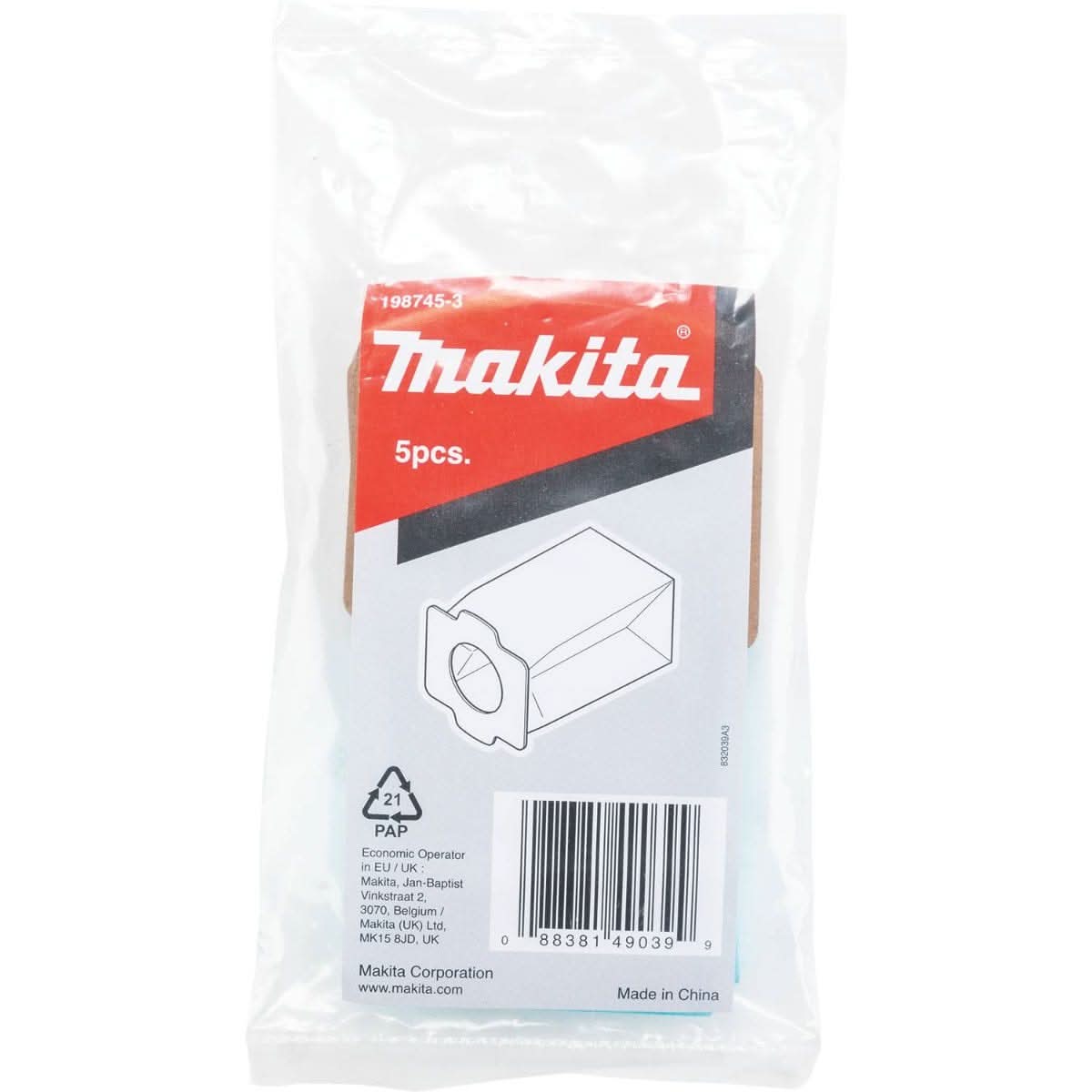 Makita 198745-3 Paper Filter, 5/pk