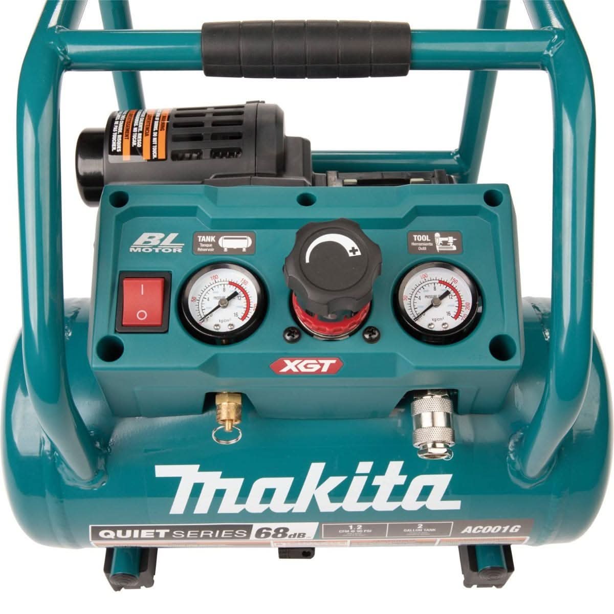 Makita 40V max XGT Brushless 2 Gal. Quiet Series Compressor Kit w/ 40V max XGT 13" Fan