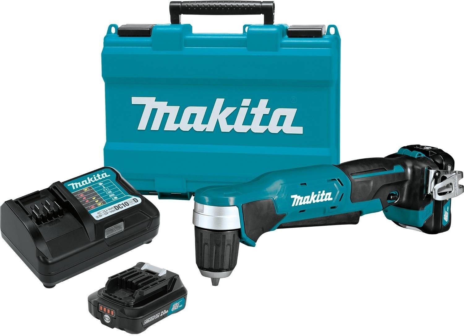 Makita AD04R1 12V max CXT Lithium-Ion Cordless 3/8" Right Angle Drill Kit (2.0Ah)