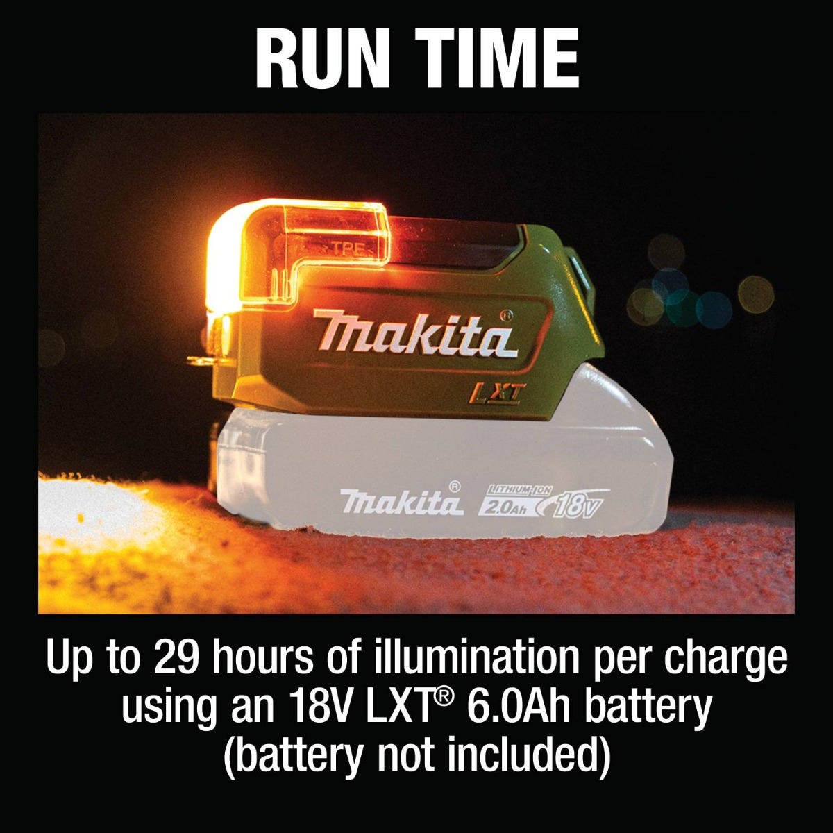Makita ADML817 Outdoor Adventure 18V LXT Compact LED Flashlight, Flashlight Only