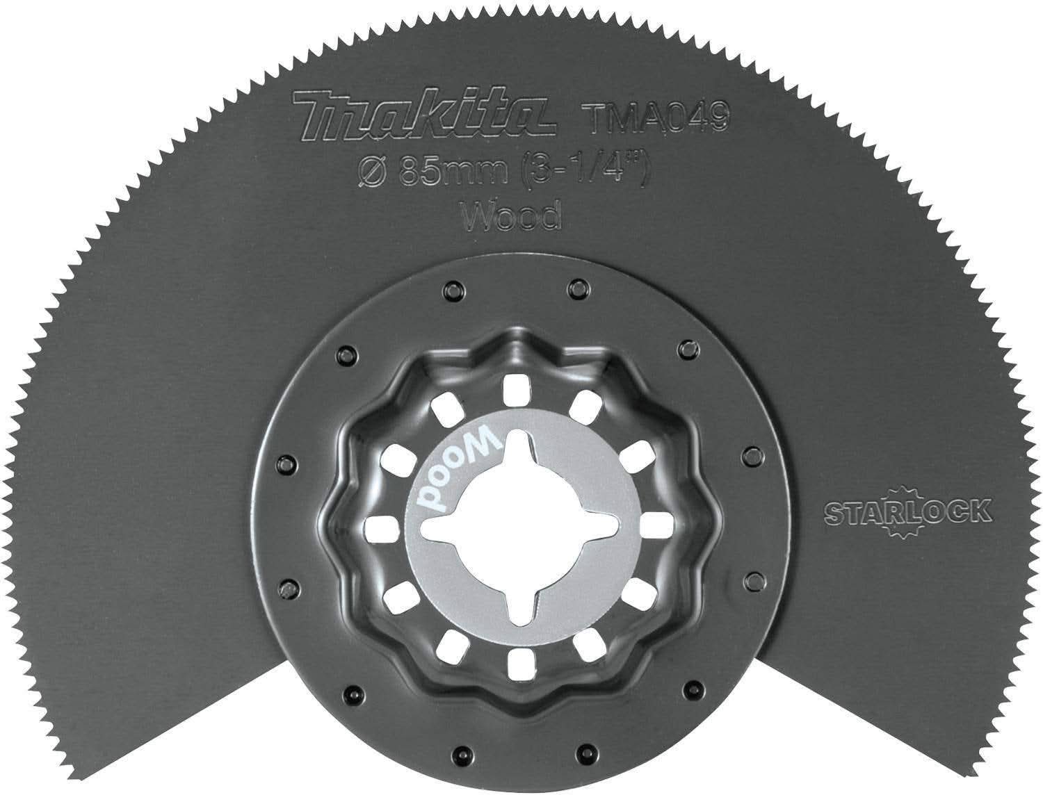 Makita B-67044 Starlock Oscillating Multi-Tool 3-1/4" High Carbon Steel Round Segmented Saw Blade