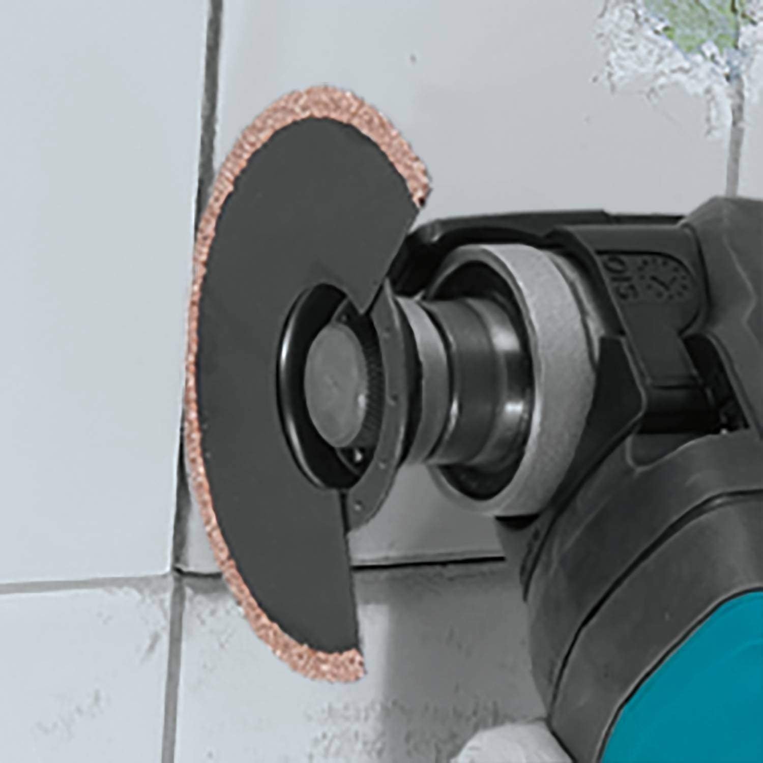 Makita B-67147 Starlock Oscillating Multi-Tool 3-1/4" Hard Metal with Tungsten Carbide Coated Rim 30 Grit Grout Removal Blade