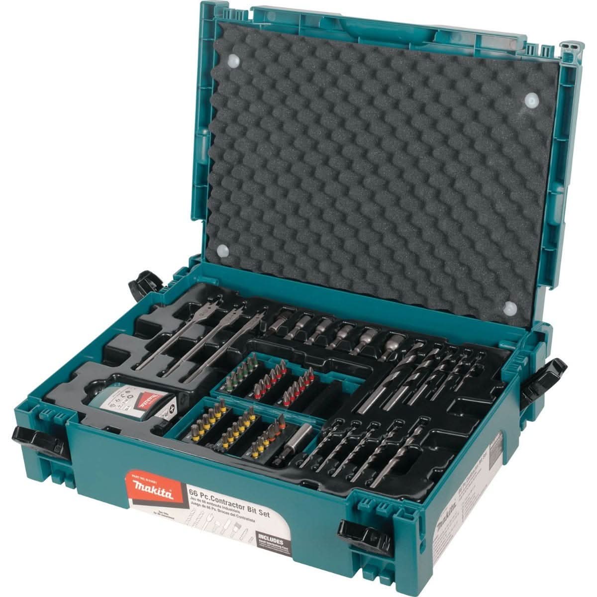 Makita 18V Brushless Cordless Quick-Shift Mode 3-Speed Impact Driver with 66-Piece Contractor Bit Set in Systainer (Bare Tool)