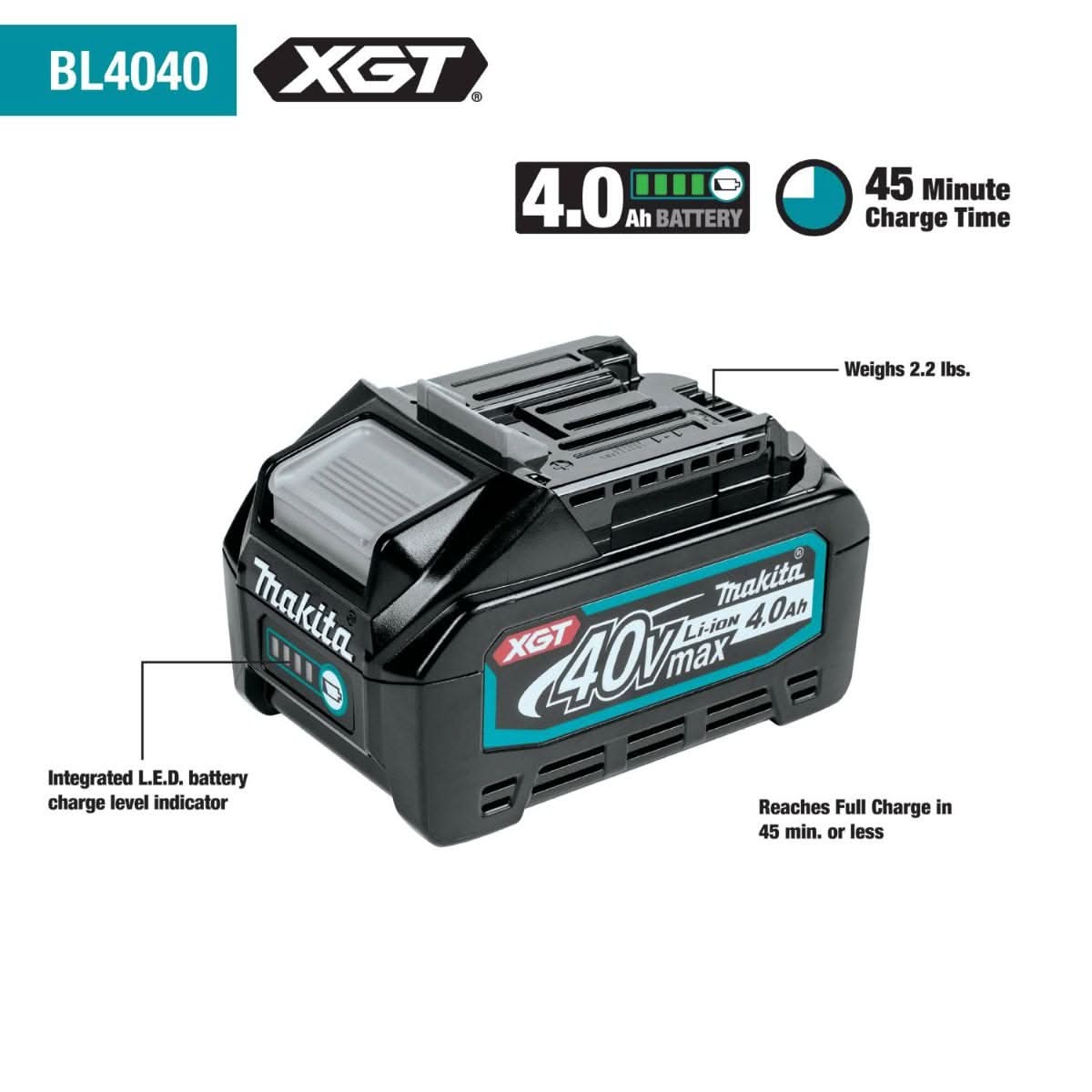 Makita GT501M 40V max XGT Brushless Cordless 5-Pc. Combo Kit (4.0Ah)