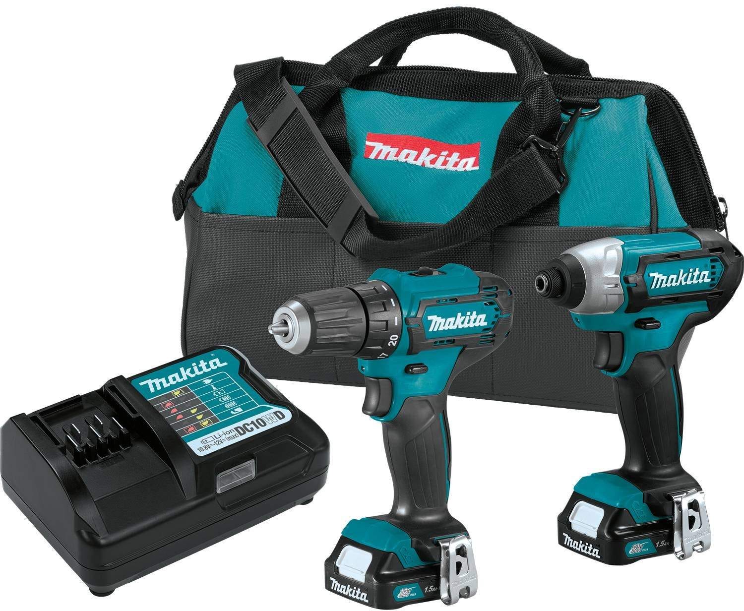 Makita CT232 12V max CXT Lithium-Ion Cordless 2-Pc. Combo Kit (1.5Ah)