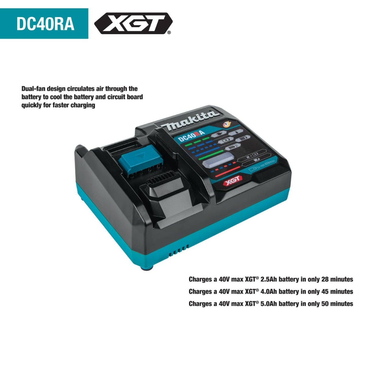Makita DC40RA 40V max XGT Rapid Optimum Charger