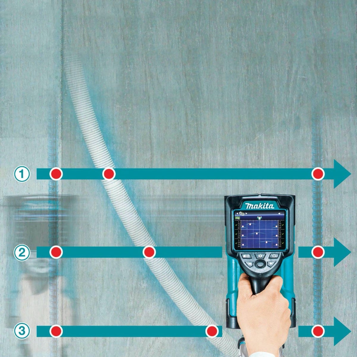 Makita DWD181ZJ 18V LXT Lithium‑Ion Cordless Multi-Surface Scanner with Interlocking Storage Case
