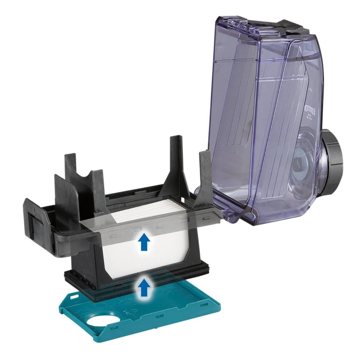 Makita DX12 Dust Extractor Attachment with HEPA Filter Cleaning Mechanism