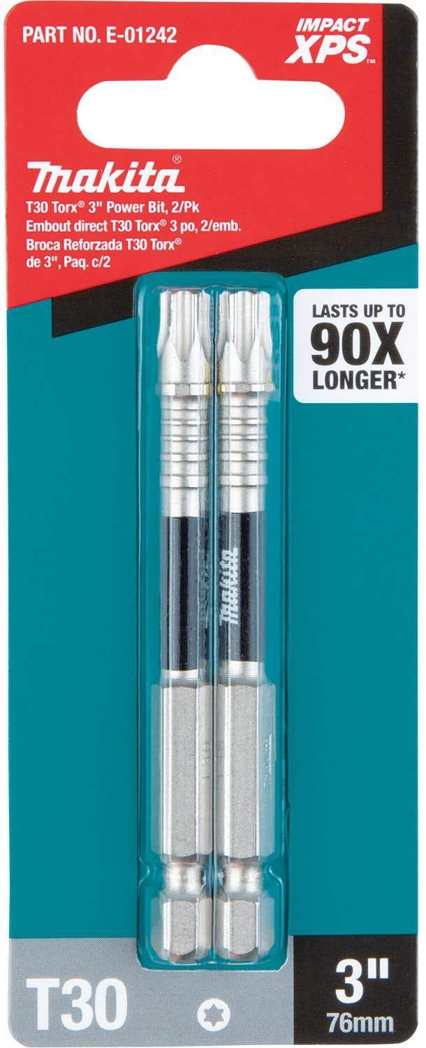 Makita E-01242 Impact XPS T30 Torx 3" Power Bit, 2/pk