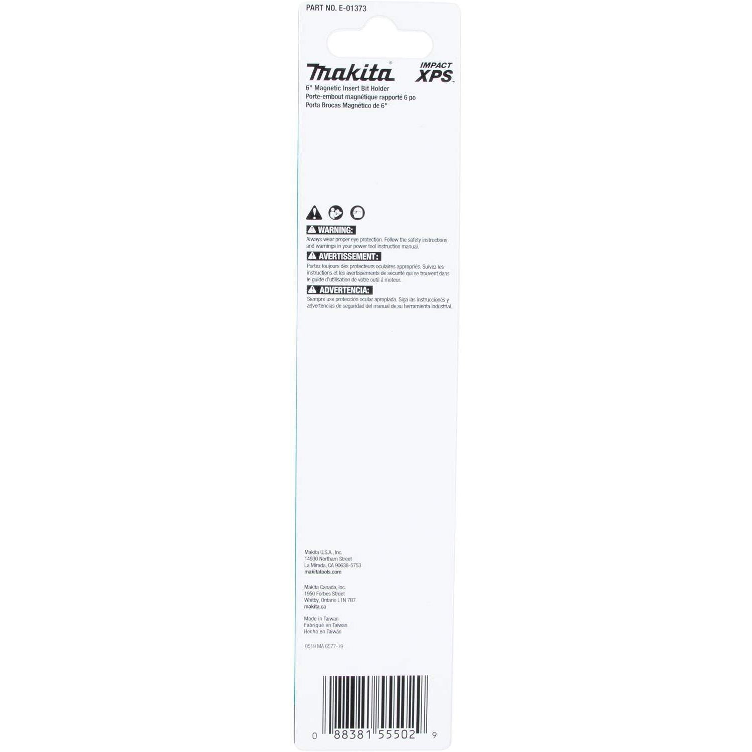 Makita E-01373 Impact XPS 6" Magnetic Insert Bit Holder
