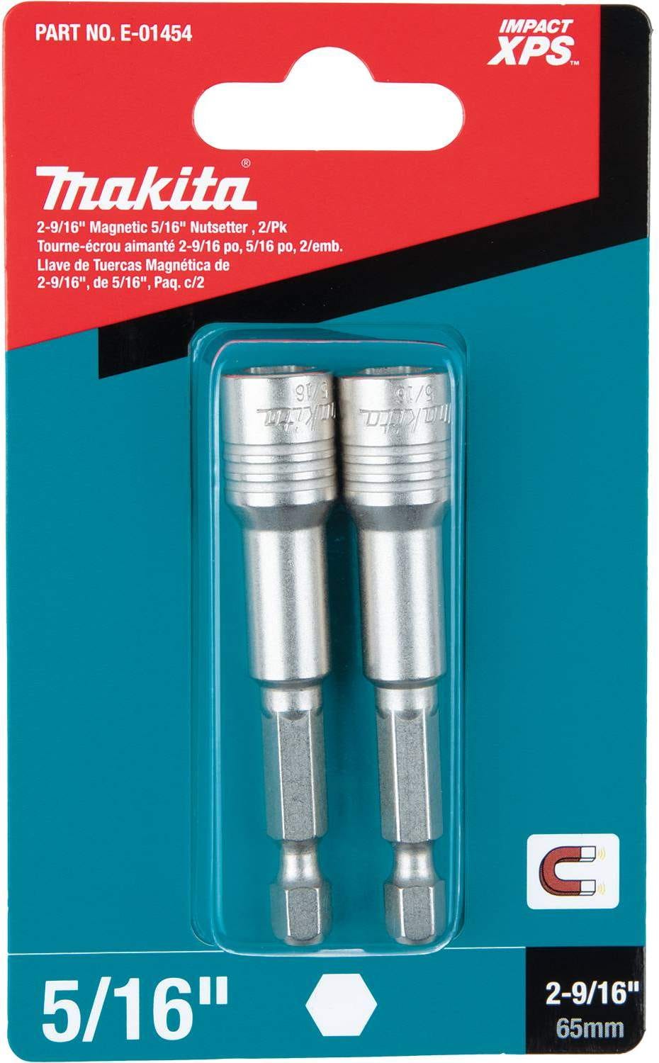 Makita E-01454 Impact XPS 2-9/16" Magnetic 5/16" Nutsetter, 2/pk