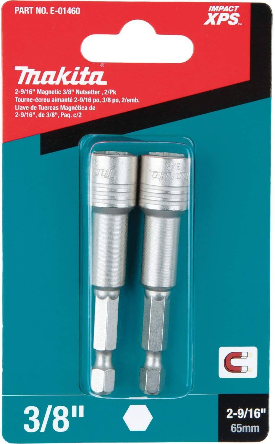 Makita E-01460 Impact XPS 2-9/16" Magnetic 3/8" Nutsetter, 2/pk