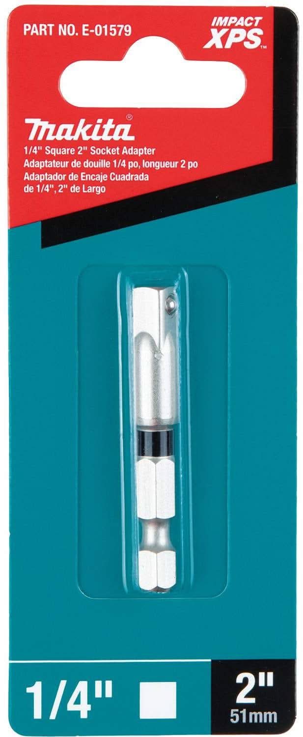 Makita E-01579 Impact XPS 1/4" Square 2" Socket Adapter
