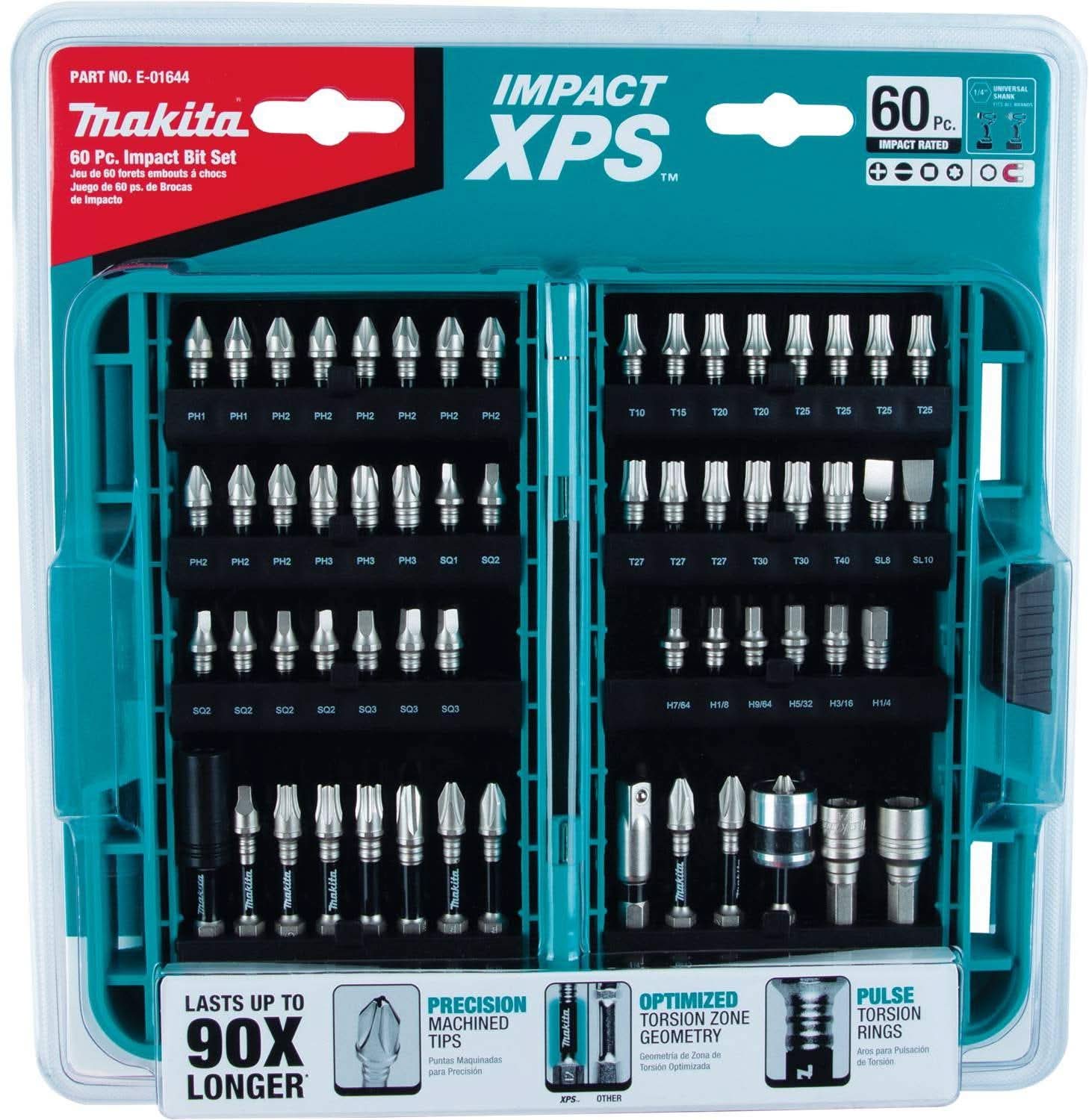 Makita E-01644 Impact XPS 60 Pc. Impact Bit Set – Tool Nut