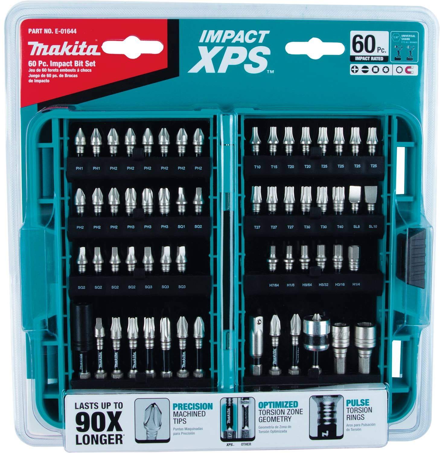 Makita E-01644 Impact XPS 60 Pc. Impact Bit Set