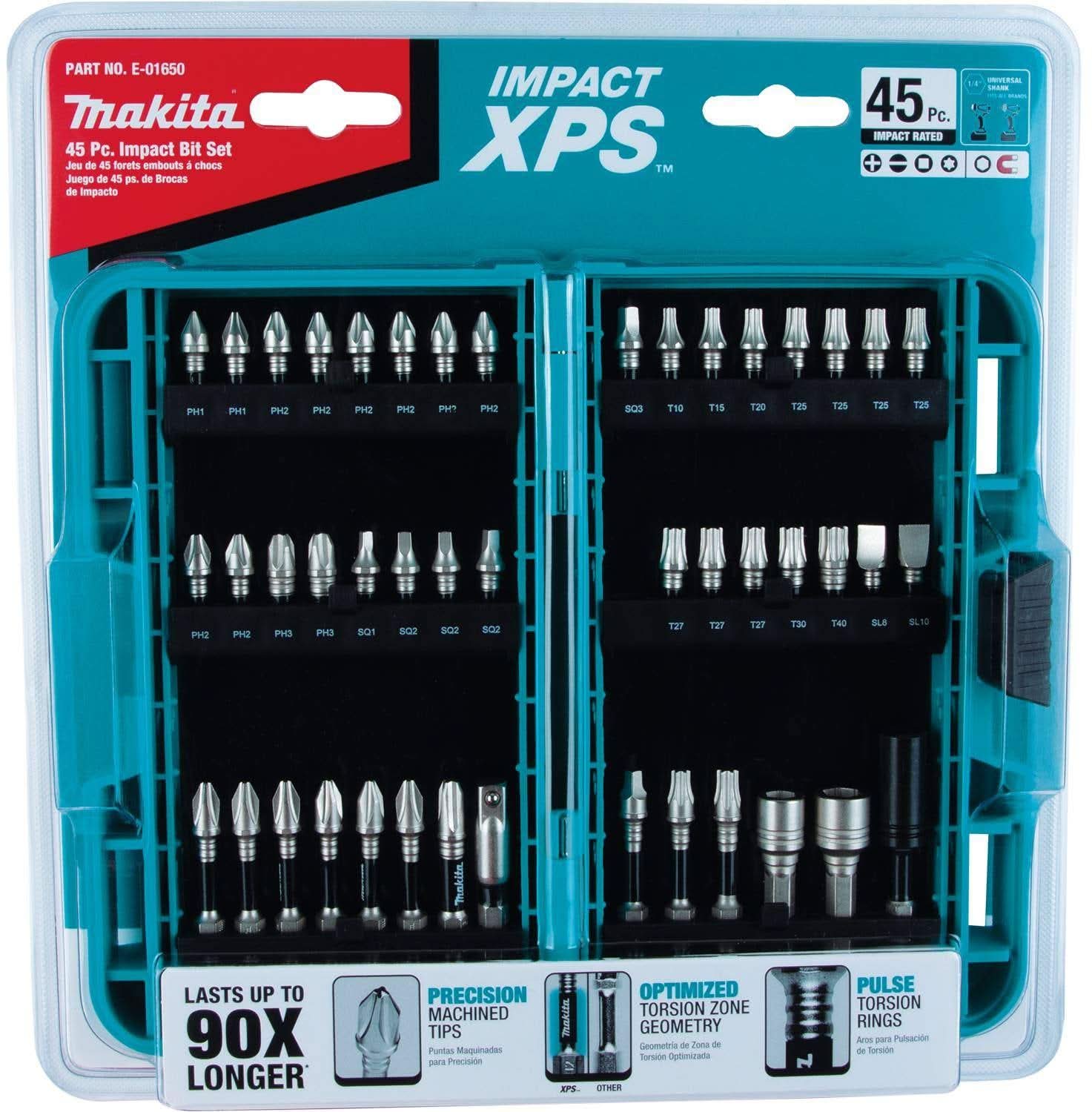 Makita E-01650 Impact XPS 45 Pc. Impact Bit Set – Tool Nut