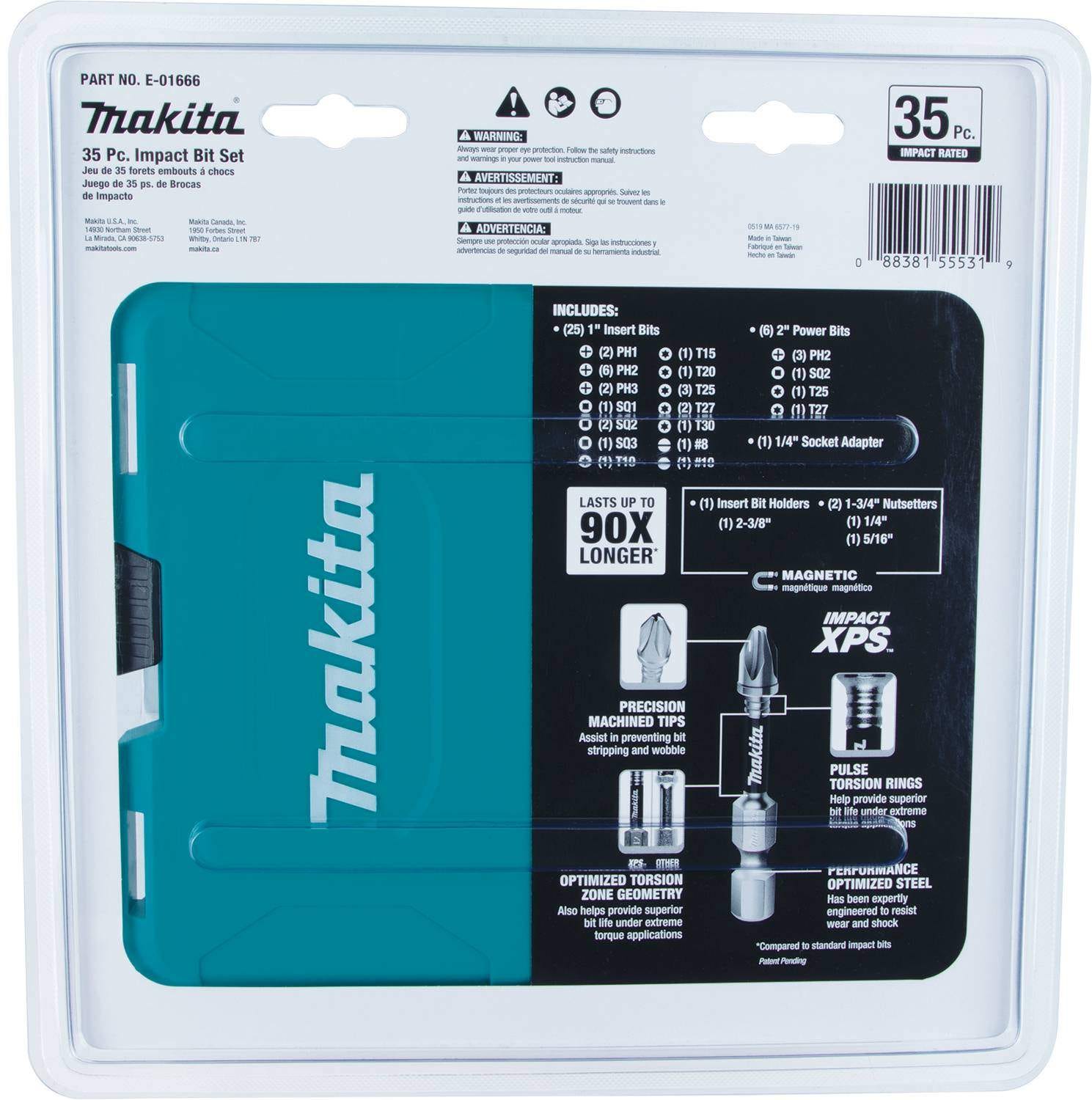 Makita E-01666 Impact XPS 35 Pc. Impact Bit Set