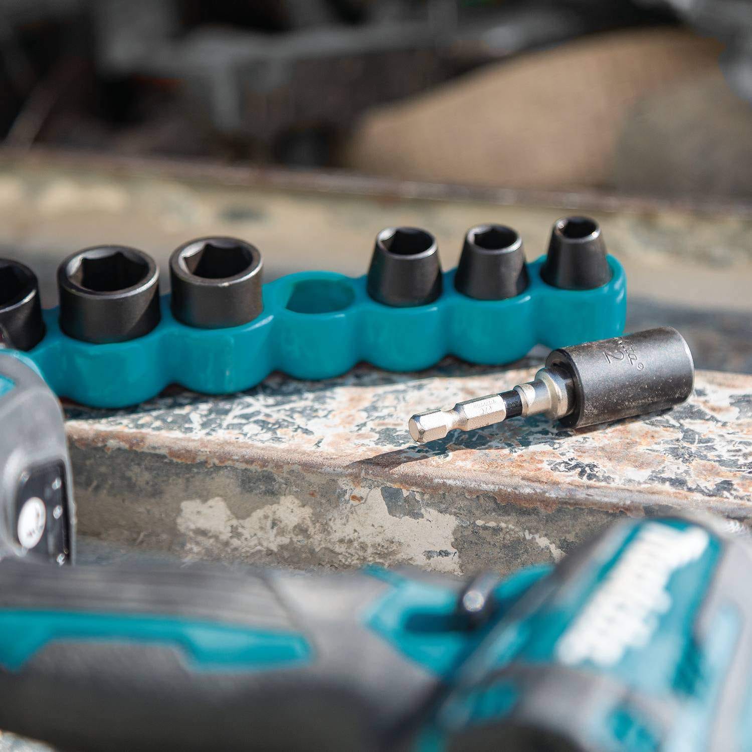 Makita E-01672 Impact XPS 10 Pc. 3/8" Drive 6-Point SAE Impact Socket Set w/ Standard Socket Adapter