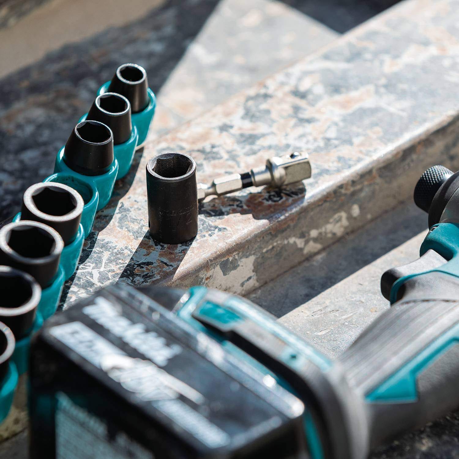 Makita E-01672 Impact XPS 10 Pc. 3/8" Drive 6-Point SAE Impact Socket Set w/ Standard Socket Adapter