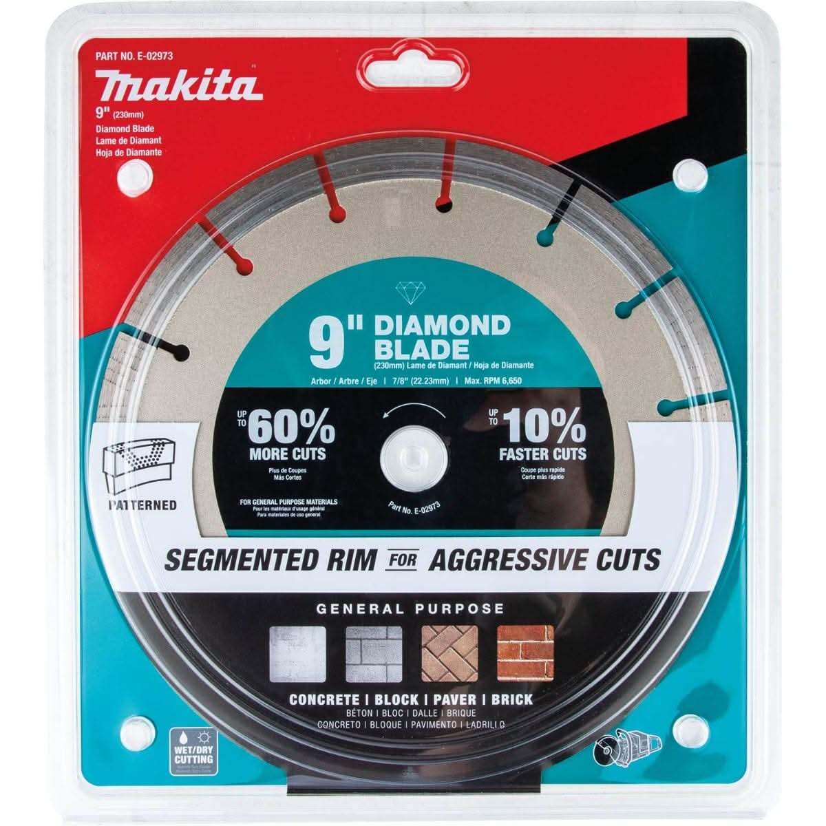 Makita E-02973 9" Ultra-Premium Plus Diamond Blade, Segmented, General Purpose