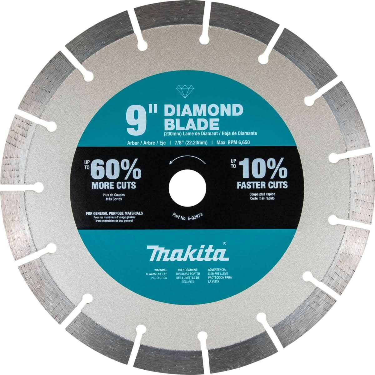 Makita E-02973 9" Ultra-Premium Plus Diamond Blade, Segmented, General Purpose
