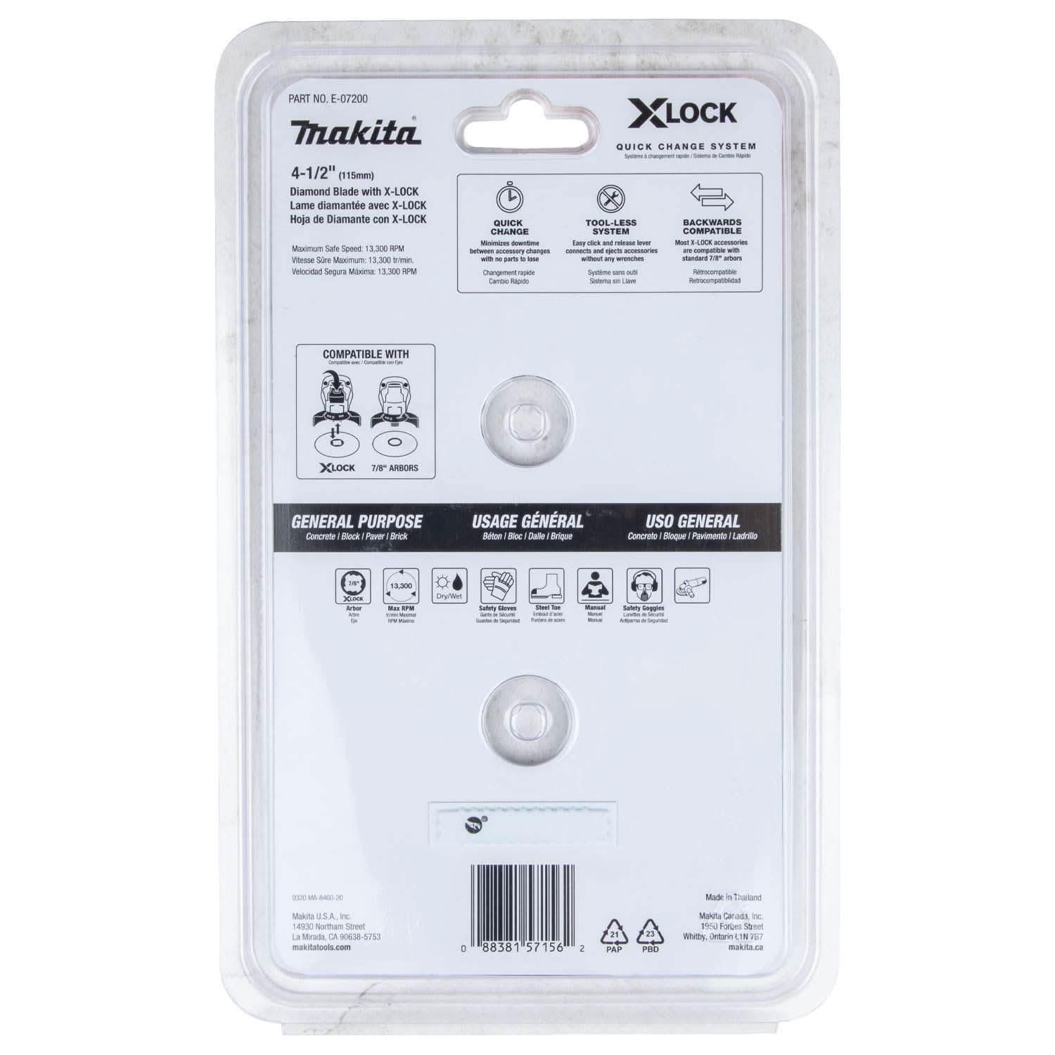 Makita E-07200 X-LOCK 4-1/2
