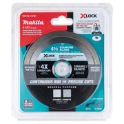 Makita E-07397 X-LOCK 4-1/2" Continuous Rim Diamond Blade for Ceramic and Granite Cutting