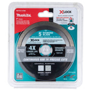 Makita E-07406 X-LOCK 5" Continuous Rim Diamond Blade for Ceramic and Granite Cutting
