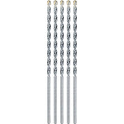 Makita E-10621 3/16" x 6" Carbide Tipped Percussion Masonry Hammer Drill Bits, 5/pk
