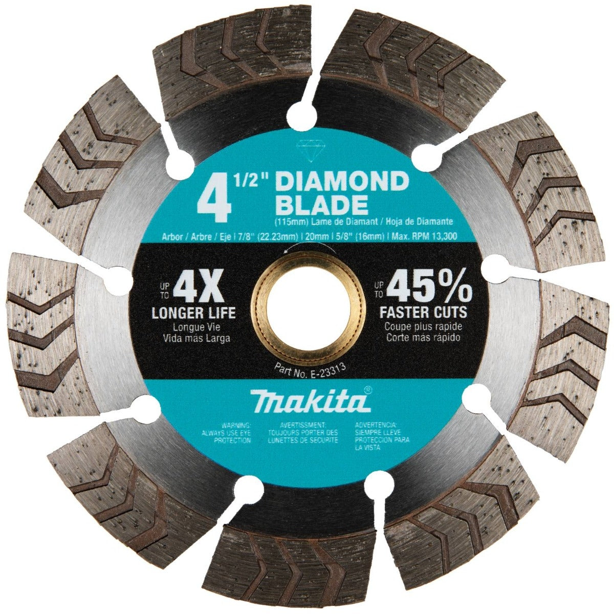 Makita E-23313 4-1/2" Diamond Blade, Segmented Turbo, General Purpose