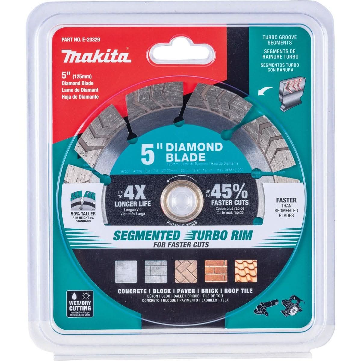 Makita E-23329 5" Diamond Blade, Segmented Turbo, General Purpose