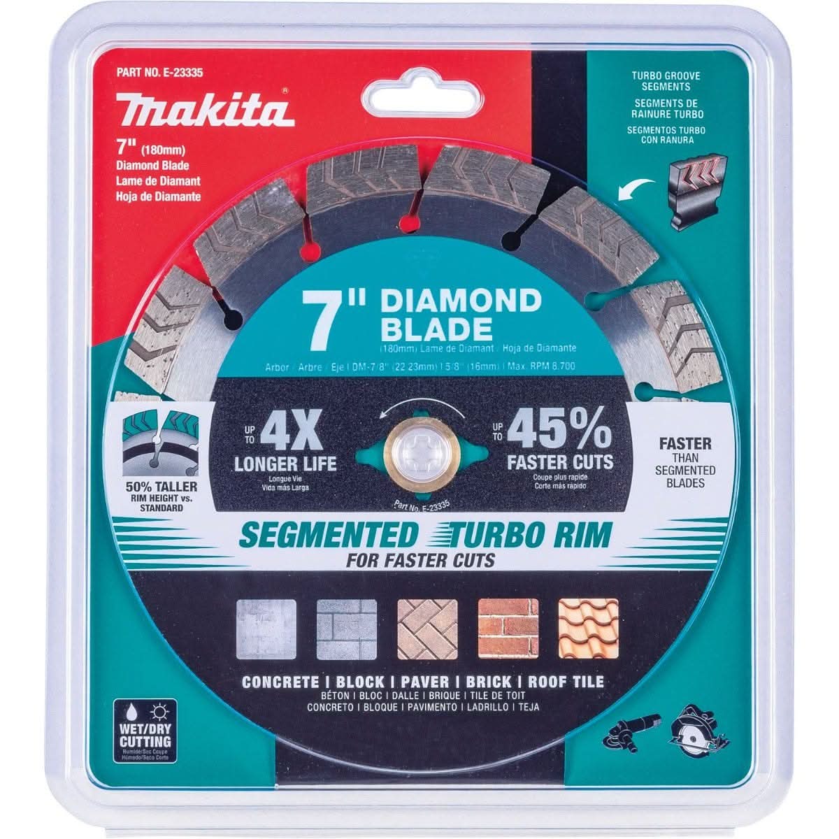 Makita E-23335 7" Diamond Blade, Segmented Turbo, General Purpose