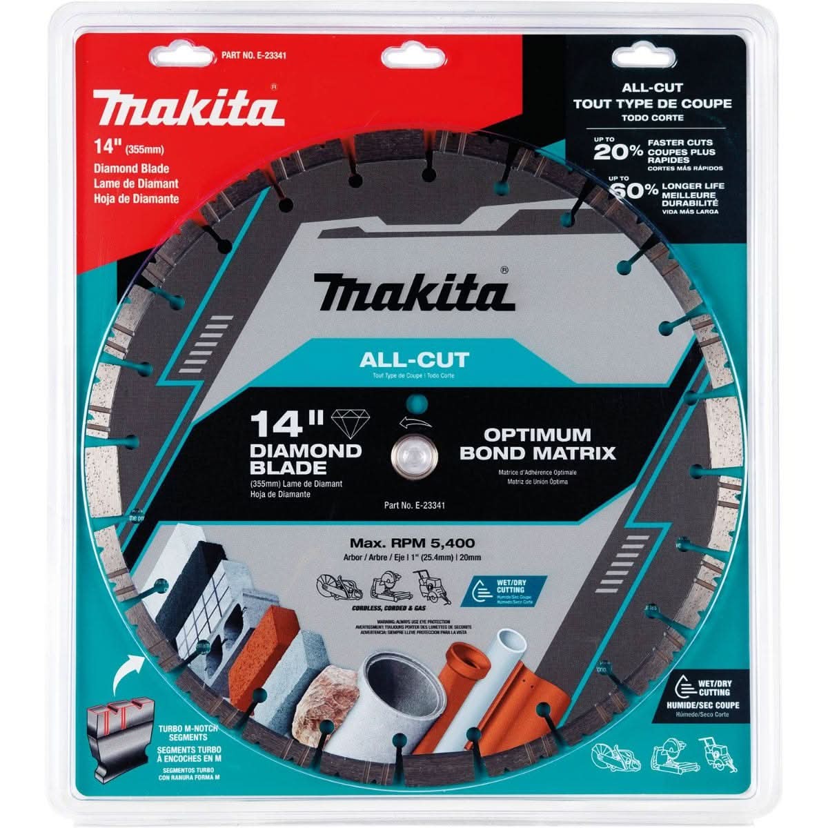 Makita E-23341 14" All-Cut Diamond Blade, Segmented, General Purpose
