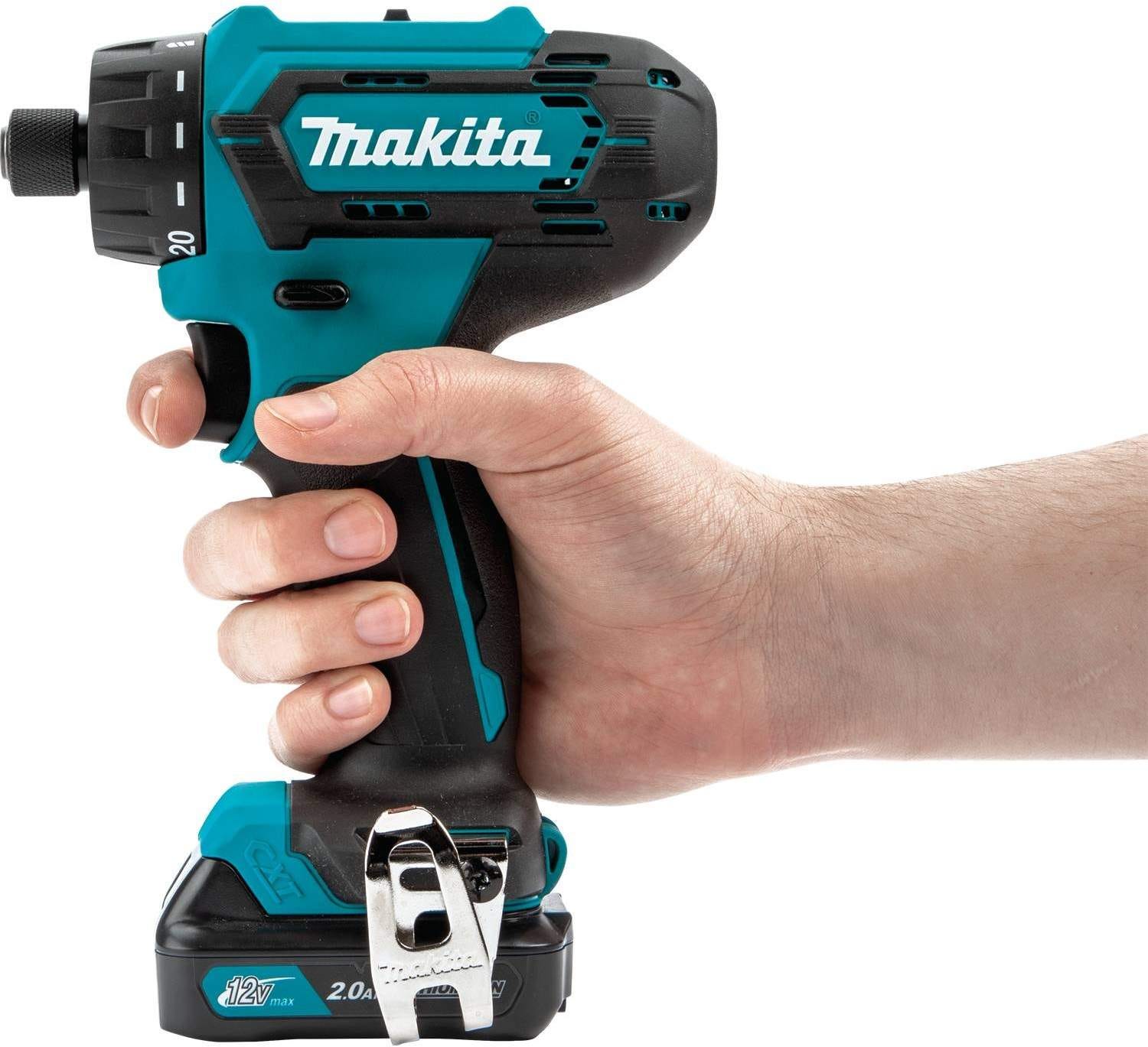 Makita FD10R1 12V max CXT Lithium-Ion Cordless 1/4" Hex Screwdriver Kit (2.0Ah)
