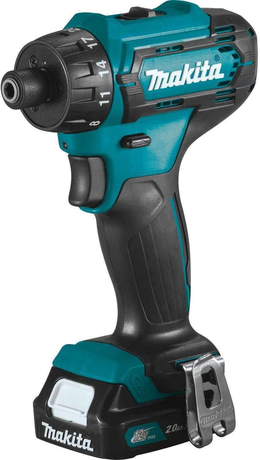 Makita FD10R1 12V max CXT Lithium-Ion Cordless 1/4" Hex Screwdriver Kit (2.0Ah)