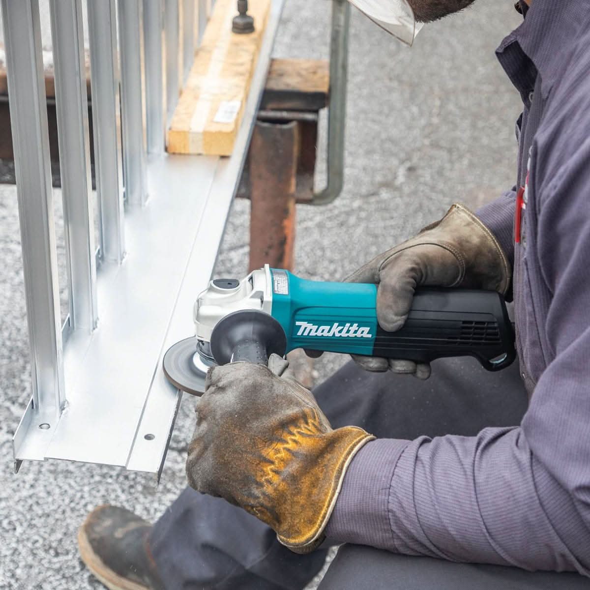 Makita GA4553R 4-1/2" Paddle Switch Angle Grinder, with Non-Removable Guard