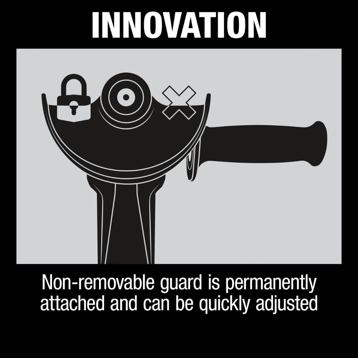Makita GA4553R 4-1/2" Paddle Switch Angle Grinder, with Non-Removable Guard