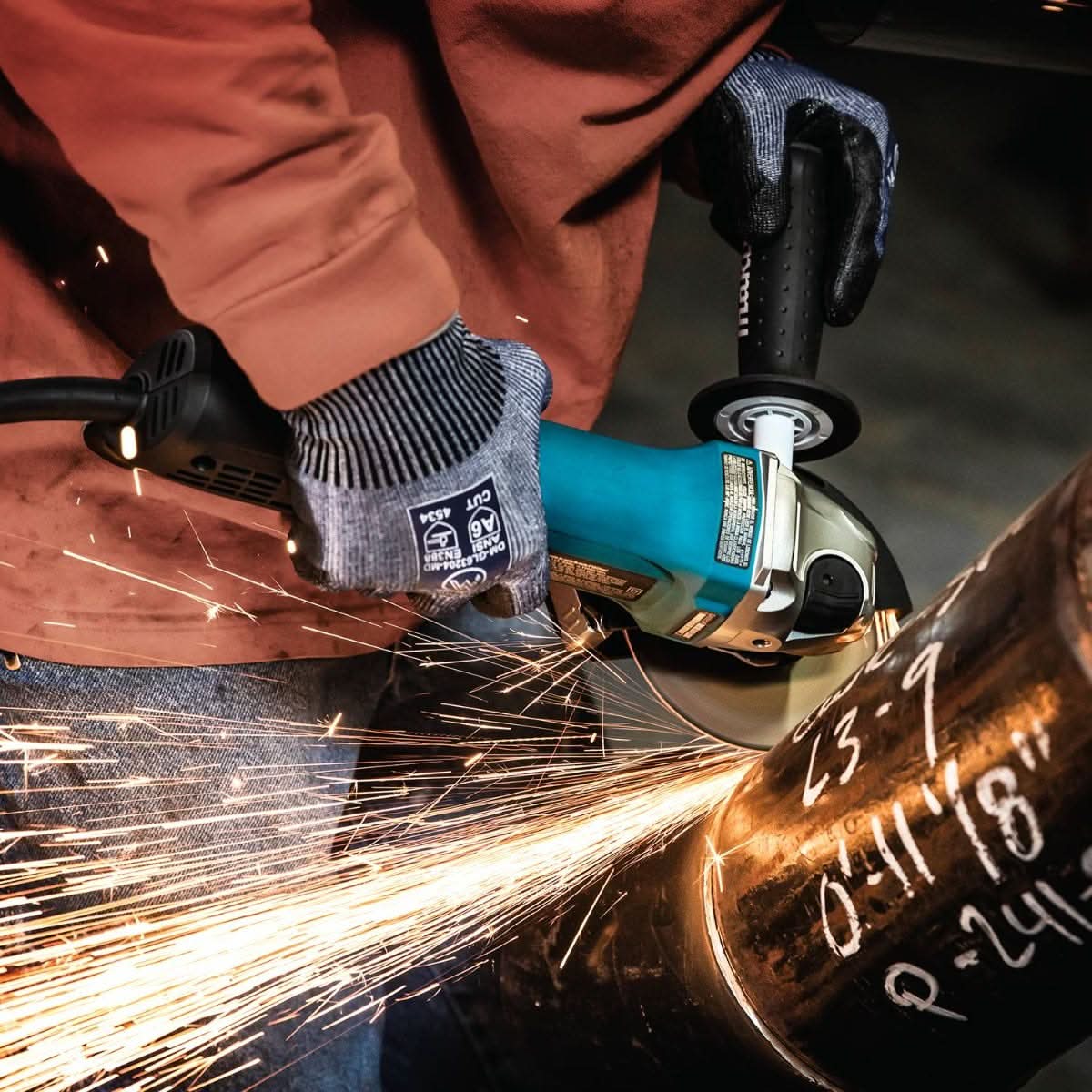 Makita GA4553R 4-1/2" Paddle Switch Angle Grinder, with Non-Removable Guard