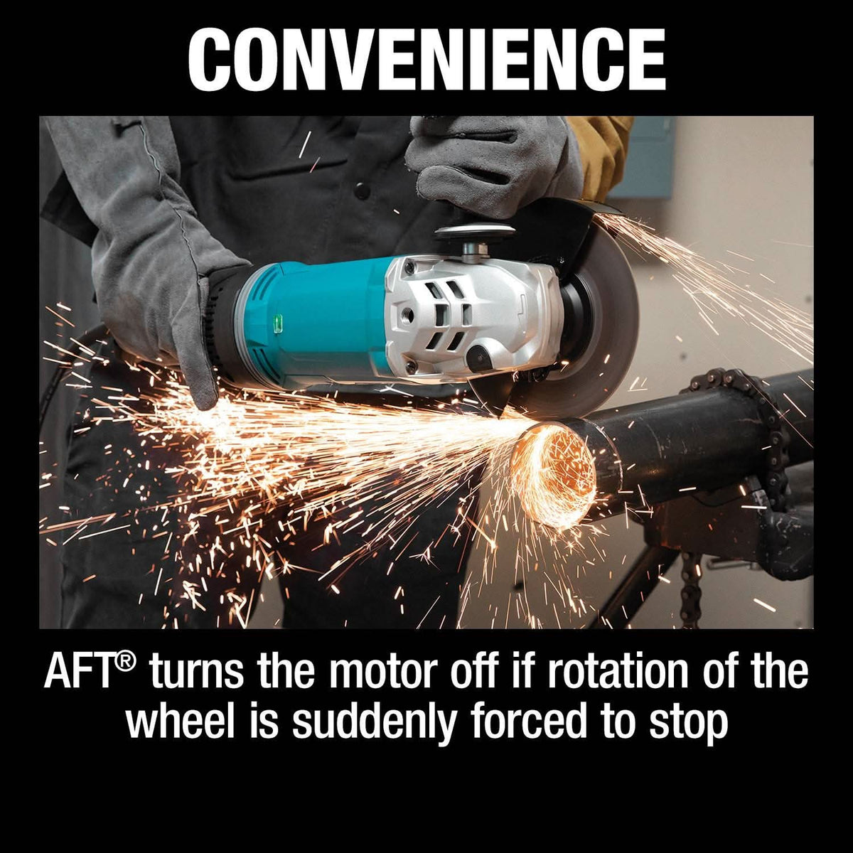 Makita GA7070X1 7" Angle Grinder, with AFT and Brake