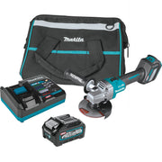 Makita GAG04M1 40V max XGT Brushless Cordless 4-1/2" / 5" Angle Grinder Kit, with Electric Brake, AWS Capable (4.0Ah)