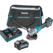 Makita GAG06M1 40V max XGT Brushless Cordless 4-1/2" / 5" Paddle Switch Angle Grinder Kit, with Electric Brake, AWS Capable (4.0Ah)