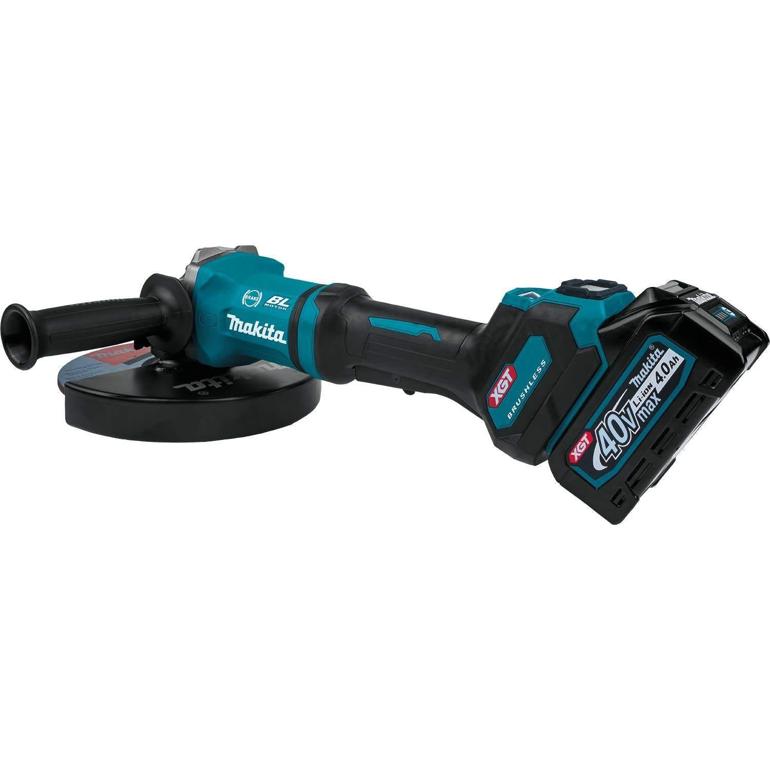 Makita GAG10M1 40V max XGT Brushless Cordless 7" / 9" Paddle Switch Angle Grinder Kit, with Electric Brake, AWS Capable (4.0Ah)