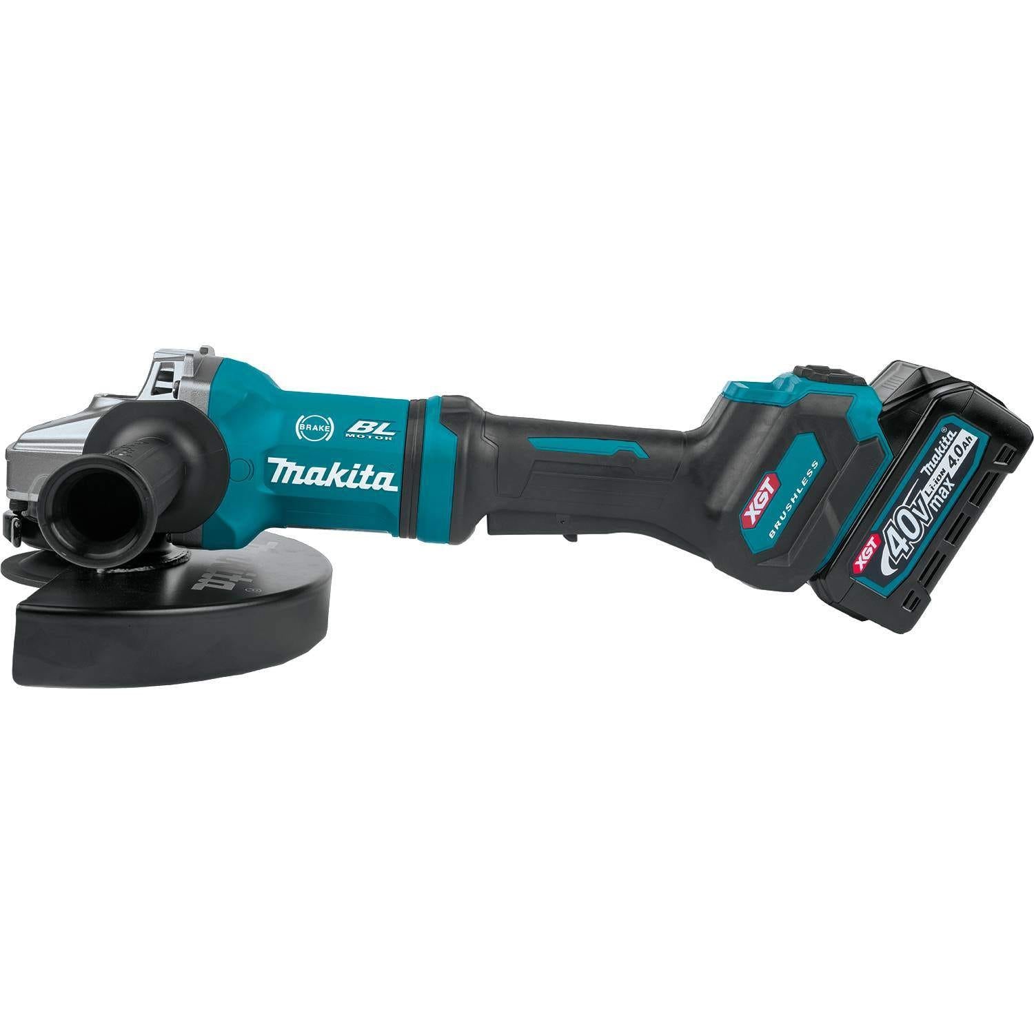 Makita GAG10M1 40V max XGT Brushless Cordless 7" / 9" Paddle Switch Angle Grinder Kit, with Electric Brake, AWS Capable (4.0Ah)